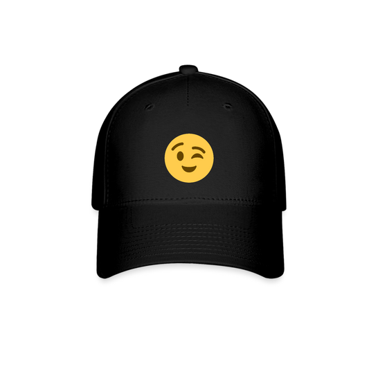 😉 Winking Face (Twemoji) Baseball Cap - black