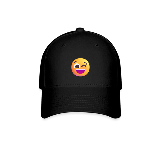 😉 Winking Face (Microsoft Fluent) Baseball Cap - black