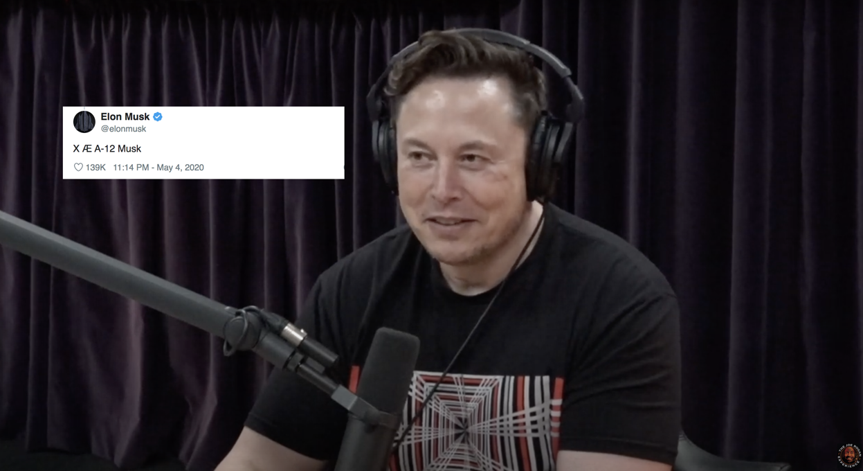 Elon Musk explains his baby's name on Joe Rogan's podcast