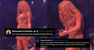 Shakira walks off the stage after spotting cameras filming her inappropriately; Fans come out in support