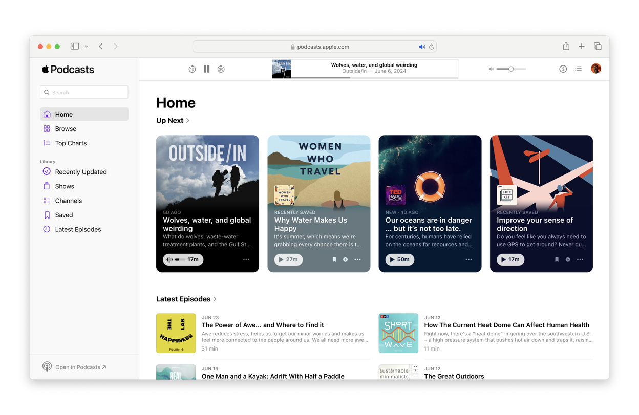 Apple Podcasts are now available on the web