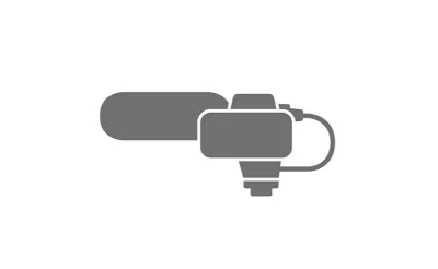 Grey microphone icon