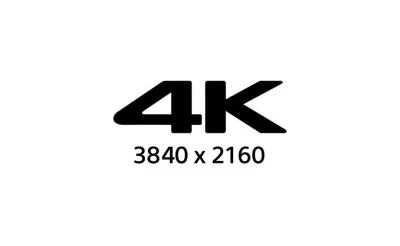 4K icon on white background