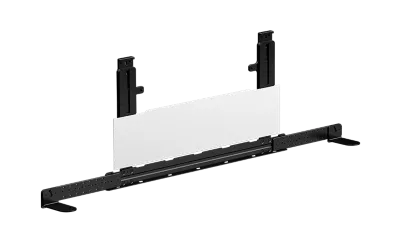 Angled rear view of soundbar wall-mount bracket