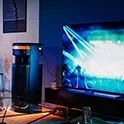 Concert on television and using the ULT TOWR 10 speaker to provide the sound.