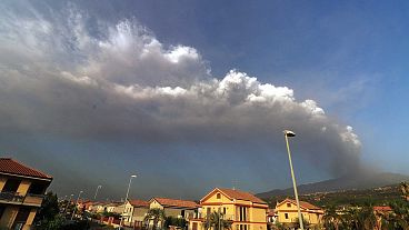 Erupción del cráter Voragine del Etna, 4 de agosto de 2024. 