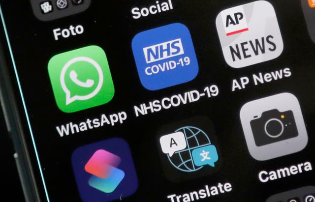 <p>The NHS Covid app </p>