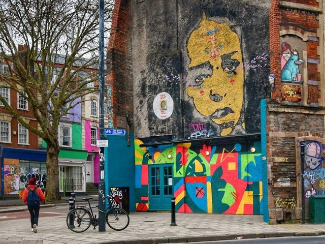 <p>Street art in Stokes Croft</p>