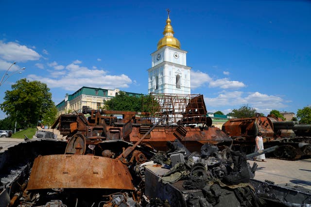 Russia Ukraine War Poland Tanks Exhibit