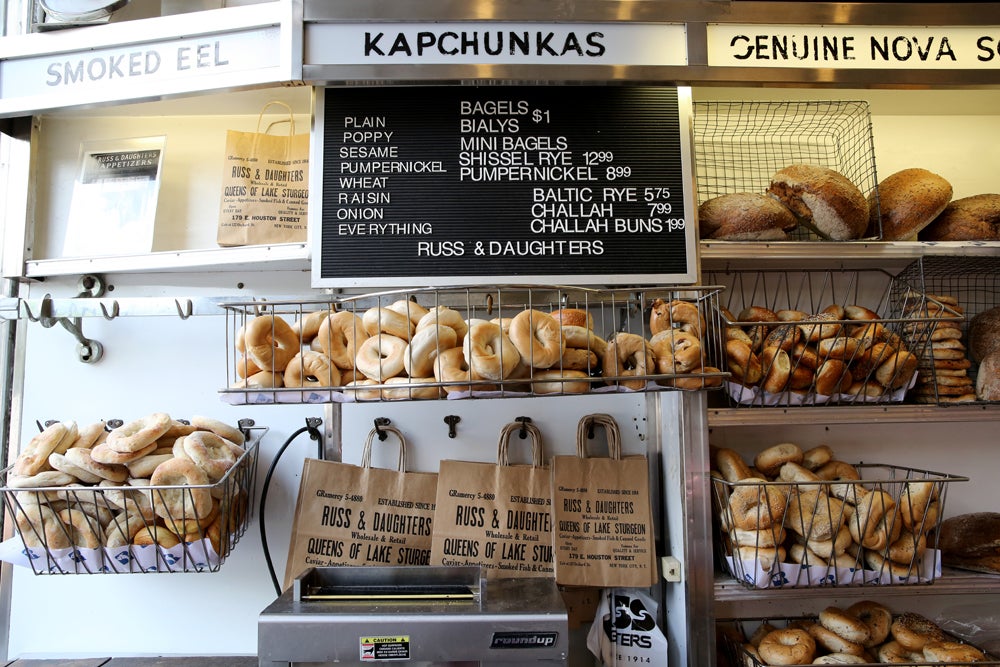 Bagels at Russ & Daughters, Lower East Side