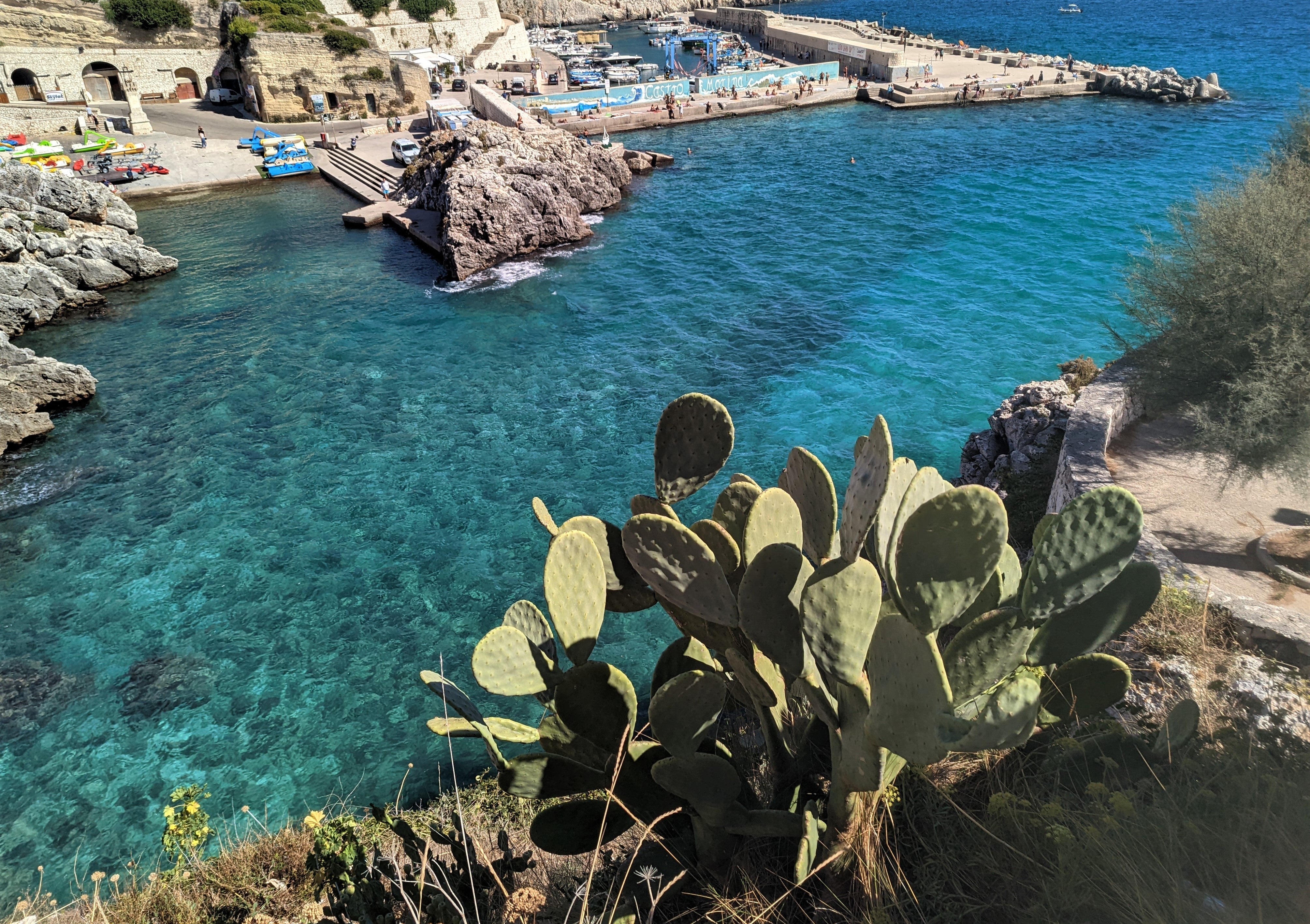 The waterfront in Castro, Puglia