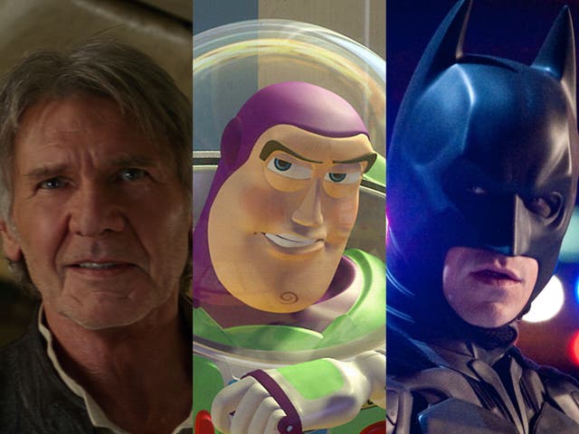 <p>‘Star Wars: The Force Awakens’, ‘Toy Story’ and ‘The Dark Knight Rises’ are among the films on this list</p>