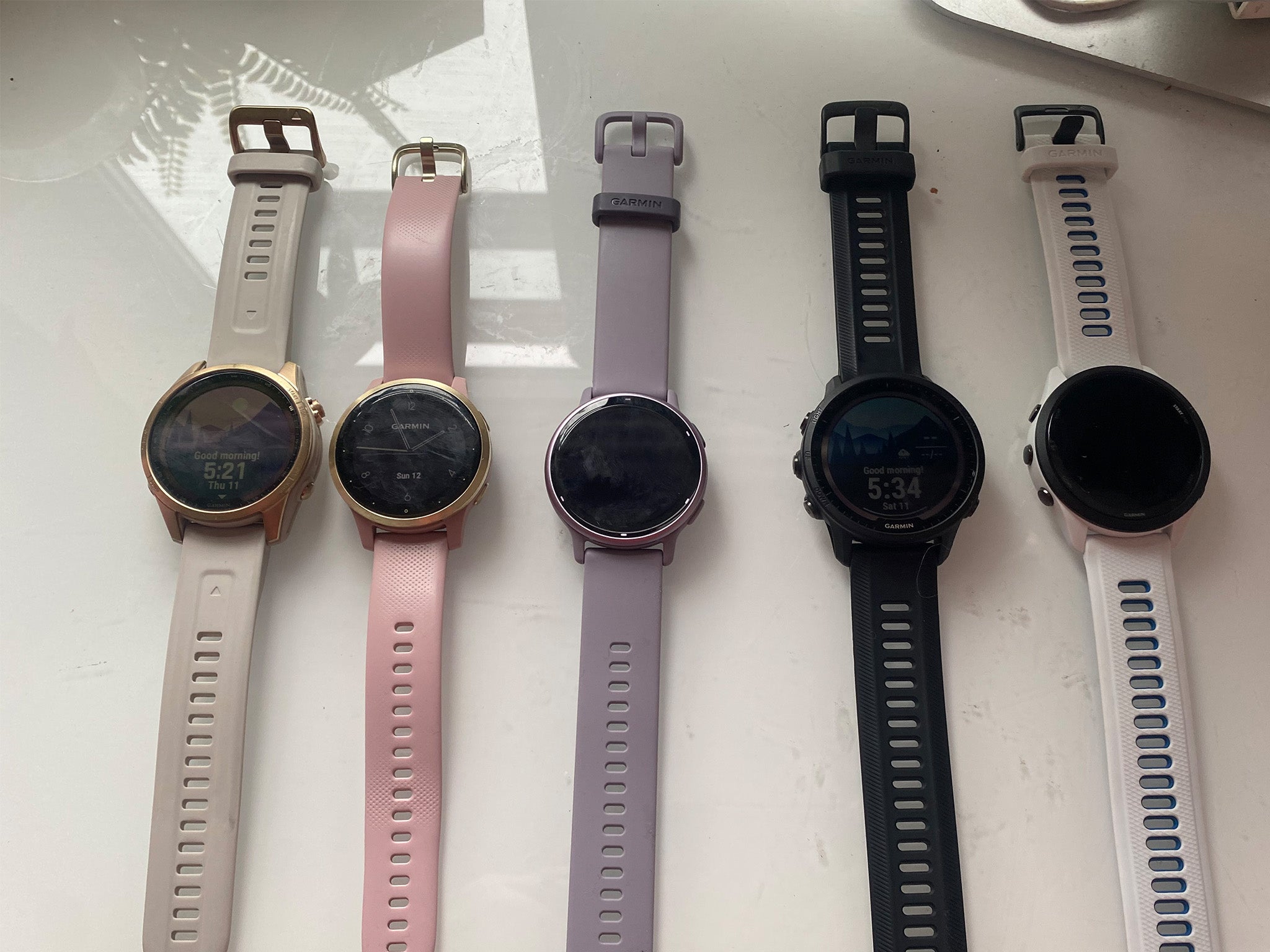 A selection of the Garmin watches we tested