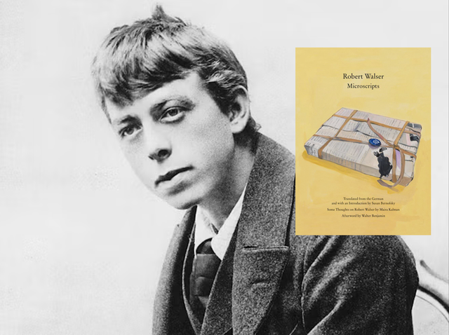 <p>Robert Walser around 1900 and his posthumously published ‘Microscripts’  </p>