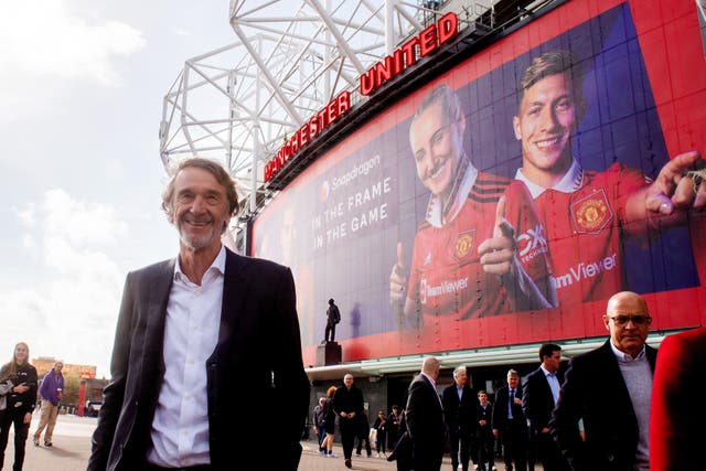 <p>Sir Jim Ratcliffe at Old Trafford</p>