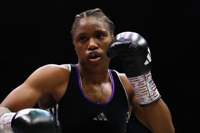 <p>Caroline Dubois in her most-recent fight, a successful IBO title defence</p>