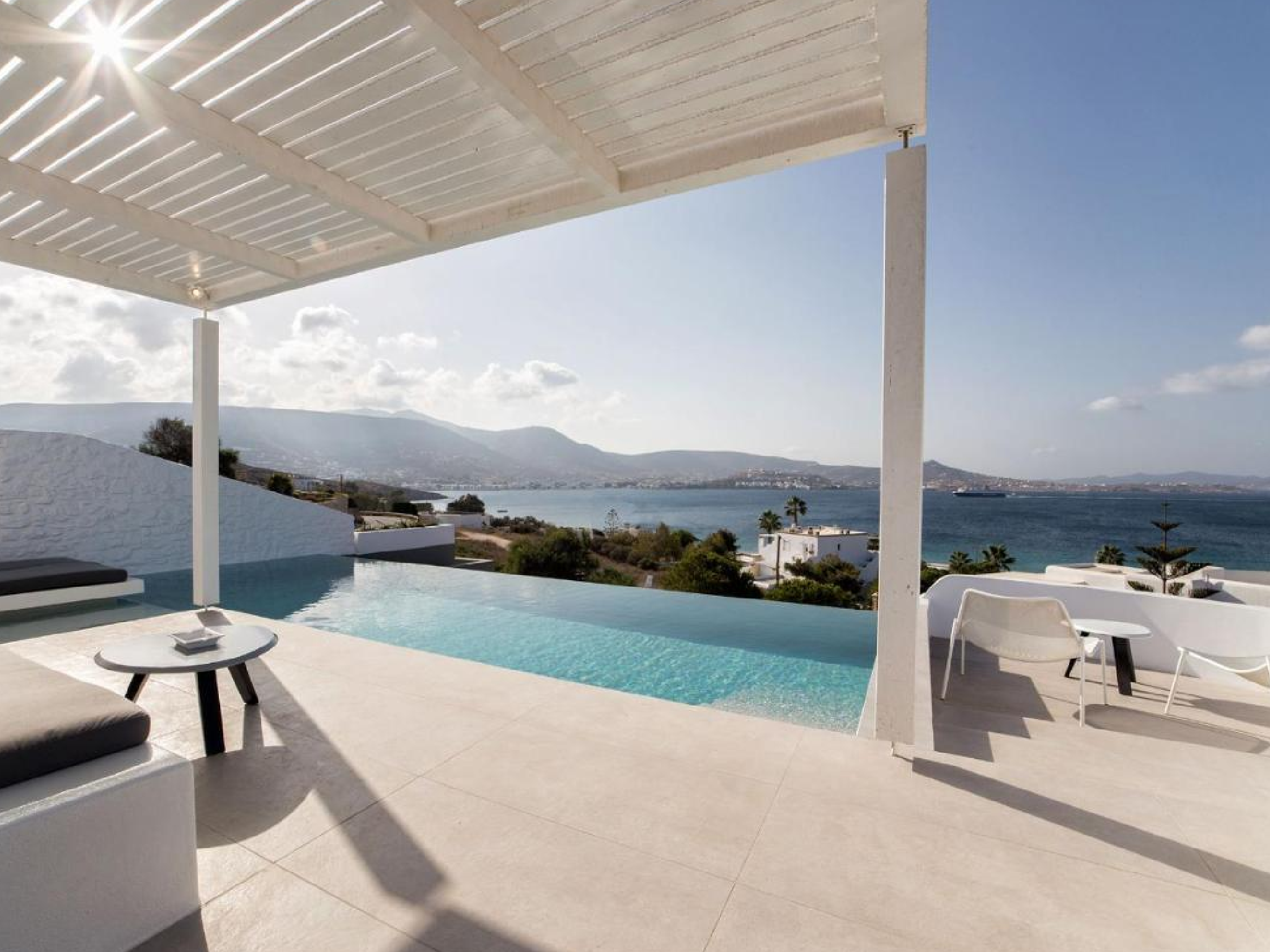 There are several areas with spectacular views dotted around the Paros Agnanti Resort