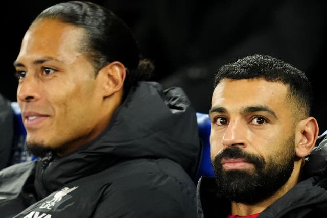 Virgil van Dijk (left) and Mohamed Salah are out of contract at the end of the season (Adam Davy/PA)