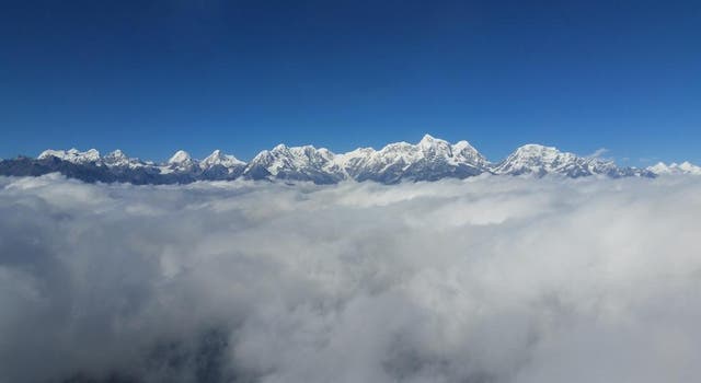 If you're going to break your foot in the Himalayas, you may as well do it on a clear day