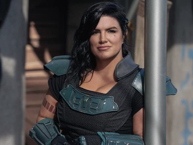 <p>Gina Carano in ‘The Mandalorian’ </p>