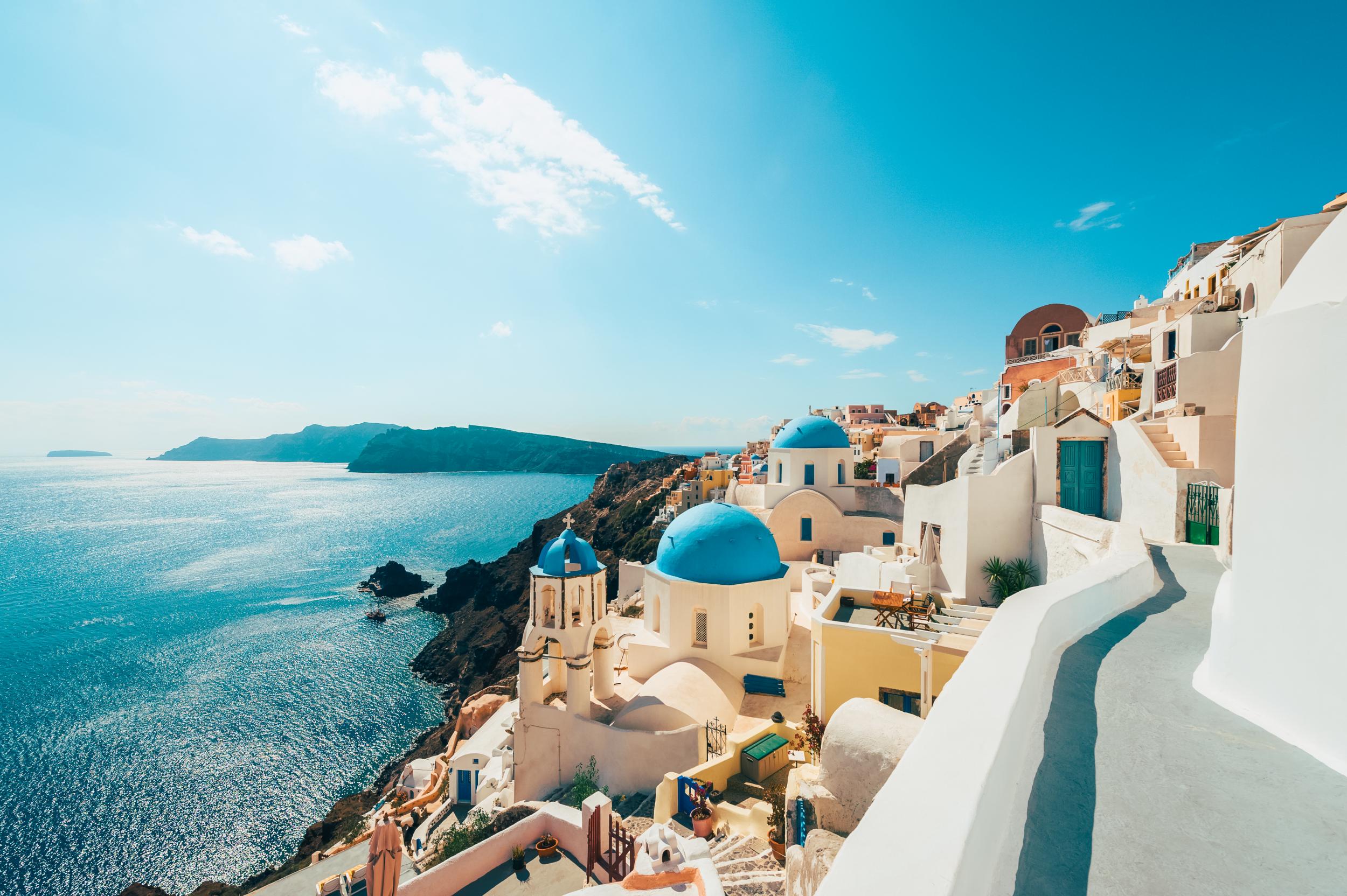 The Greek island of Santorini