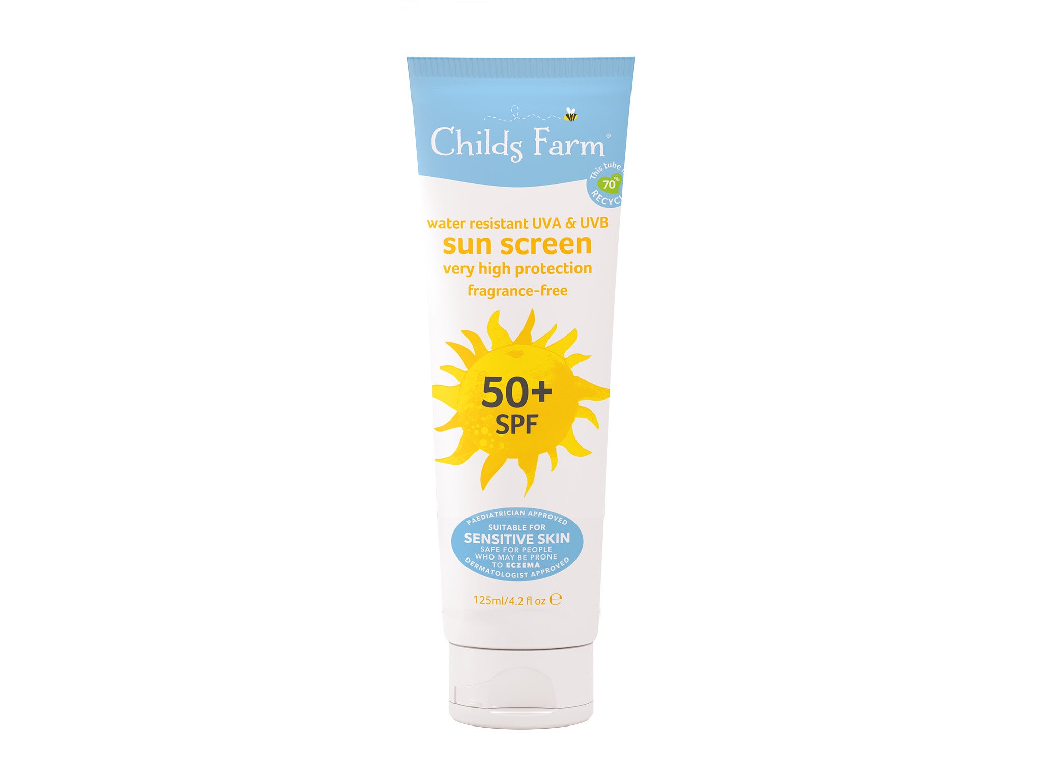 Child’s Farm water resistant SPF50+ sun screen