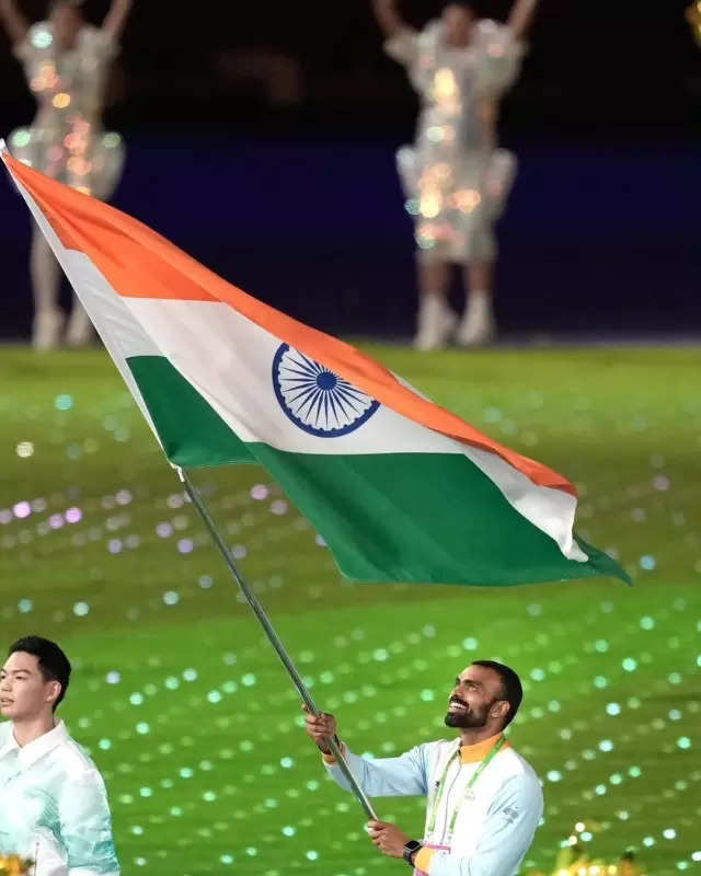 Asian Games 2023 closing ceremony: PR Sreejesh leads India as flag-bearer after nation's record-medal haul in Hangzhou, see pictures