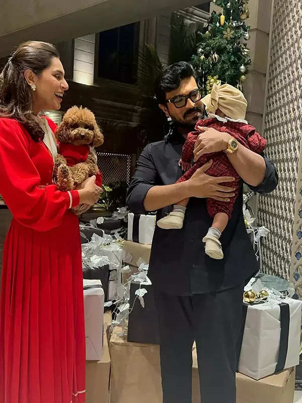 Ram Charan and Upasana embrace festive joy: A heartwarming Christmas celebration with their six-month-old daughter