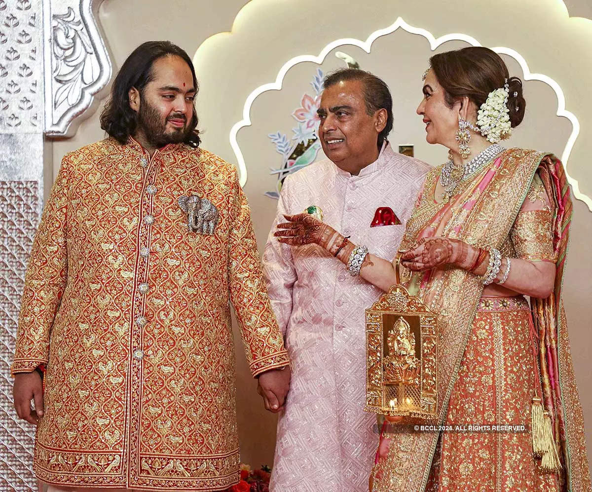 Joyous celebrations as the Ambani family unites in the grand wedding of Anant Ambani and Radhika Merchant