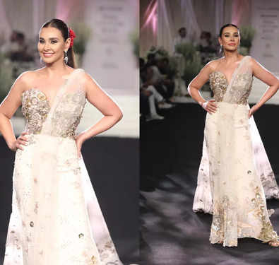 'Afreen-Afreen' girl Lisa Ray makes a stunning comeback for Rahul Mishra at India Couture Week