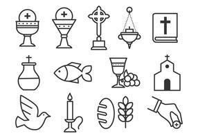 Juego de Iconos de Sacramentos Gratis vector