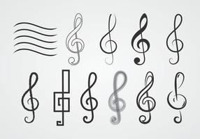 Free Treble Clefs vector