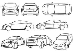 Free Eco-Friendly Cars Vector Illustration