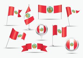 Bandera libre de Perú vector