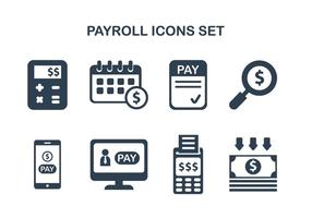 Payroll Icons vector