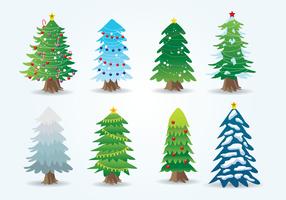 Árbol de navidad gratis de dibujos animados vector