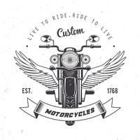 Vintage Motorcycle Emblem Vector