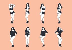 Gratis Plus Size Vrouw Vector