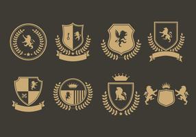 Gratis Vintage Leeuw Rampant Vector