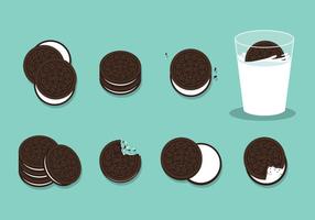 Vecteur gratuit de cookies Oreo