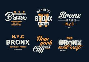 vecteur badges bronx