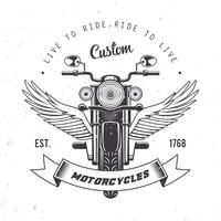 Vecteur d'emblème de moto Vintage