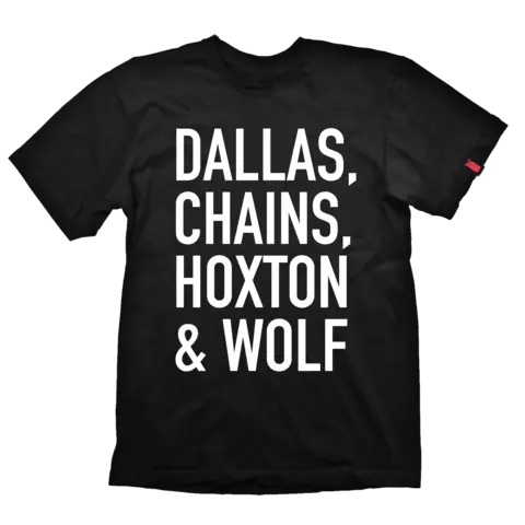 Camiseta negra Dallas Chains Hoxton Wolf Payday 2 Talla XXL