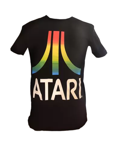 Camiseta Negra Logo Atari Arco Iris Talla M