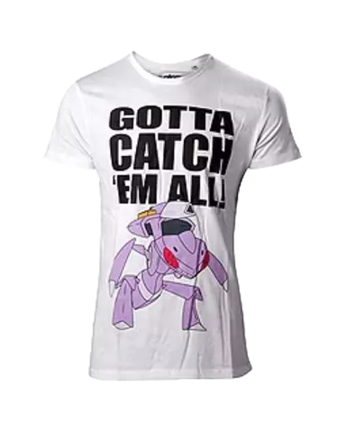 Camiseta Blanca Mythicals Genesect Pokémon Talla S