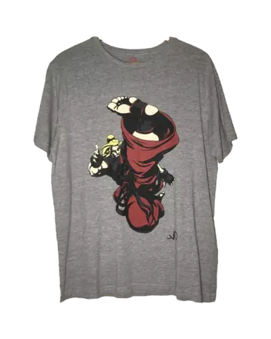 Camiseta Gris Ken Street Fighter Talla L