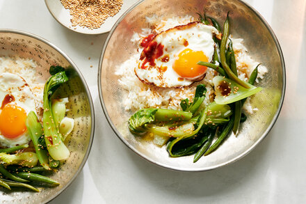 Image for Toasted Coconut Rice With Bok Choy and Fried Eggs