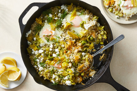 Image for Crispy Rice With Dill and Runny Eggs