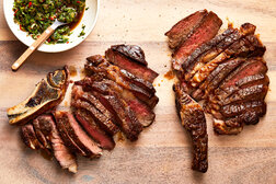 Image for Seared Bone-In Rib-Eye Steaks