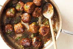 Image for Glazed Lamb Meatballs With Golden Raisins and Pine Nuts